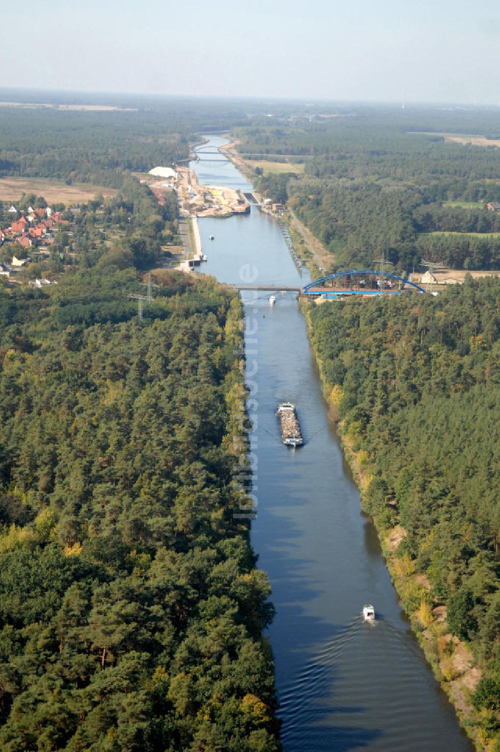 Wusterwitz von oben - Baustelle Wusterwitzer Straßenbrücke