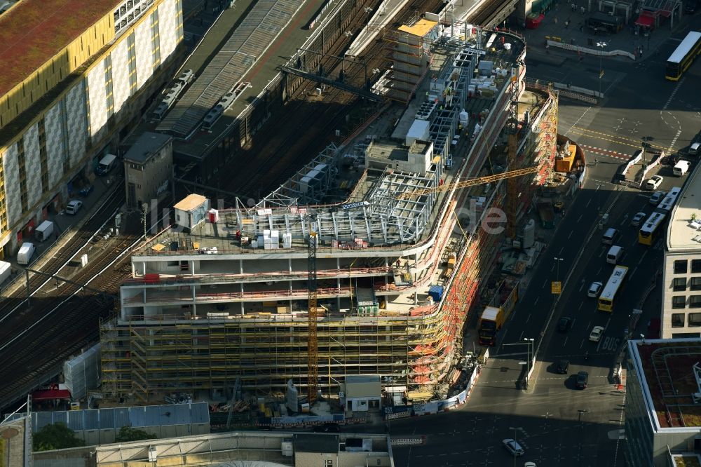 Berlin von oben - Baustelle des ZOOM BERLIN - Geschäftshauses an der Kantstraße - Joachimsthaler Straße - Hardenbergstraße im Ortsteil Bezirk Charlottenburg-Wilmersdorf in Berlin, Deutschland