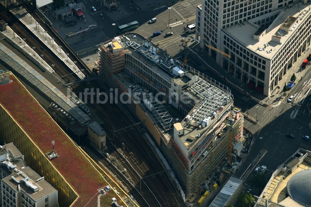 Berlin von oben - Baustelle des ZOOM BERLIN - Geschäftshauses an der Kantstraße - Joachimsthaler Straße - Hardenbergstraße im Ortsteil Bezirk Charlottenburg-Wilmersdorf in Berlin, Deutschland