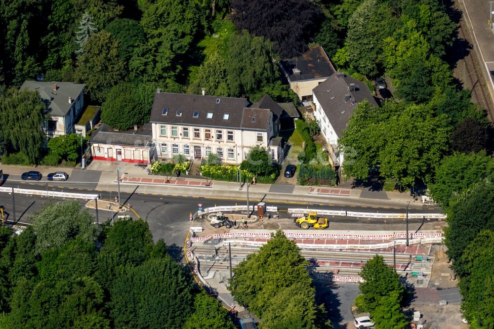 Luftbild Bochum - Baustelle zum Ausbau der Hauptstraße in Langendreer in Bochum im Bundesland Nordrhein-Westfalen