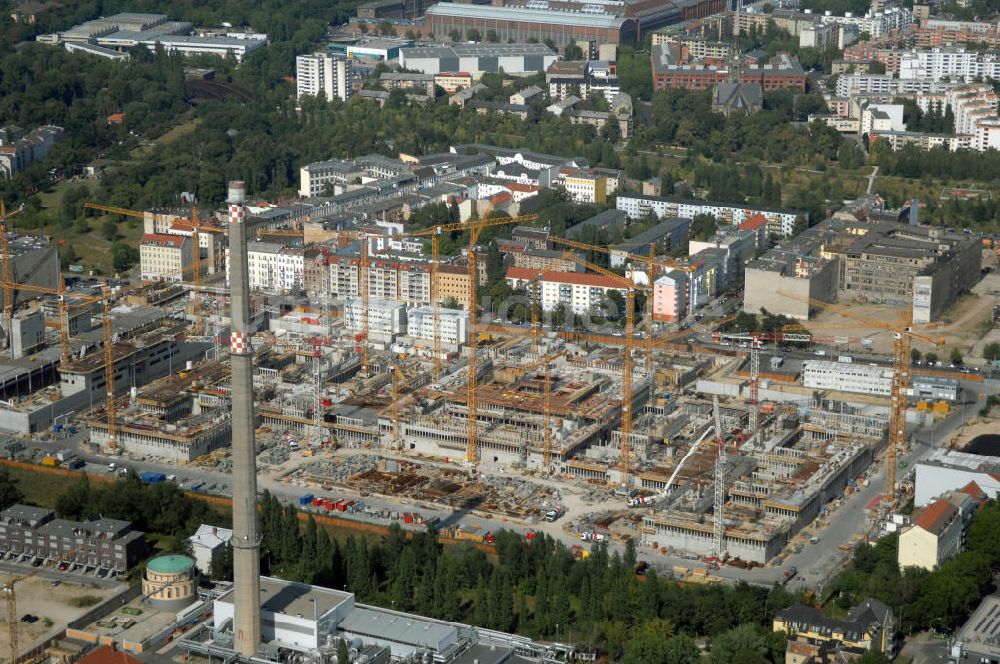 Luftbild Berlin - Baustelle zum BND Neubau im Bezirk Mitte