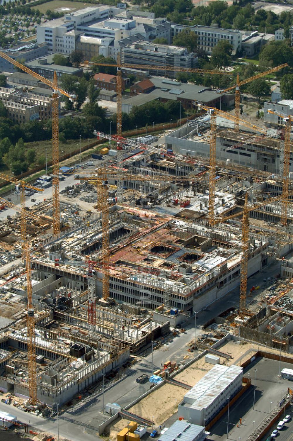 Berlin aus der Vogelperspektive: Baustelle zum BND Neubau im Bezirk Mitte