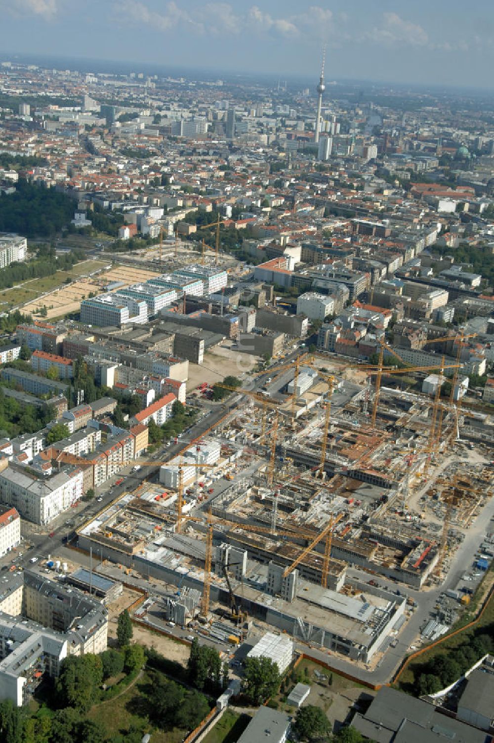 Berlin aus der Vogelperspektive: Baustelle zum BND Neubau im Bezirk Mitte