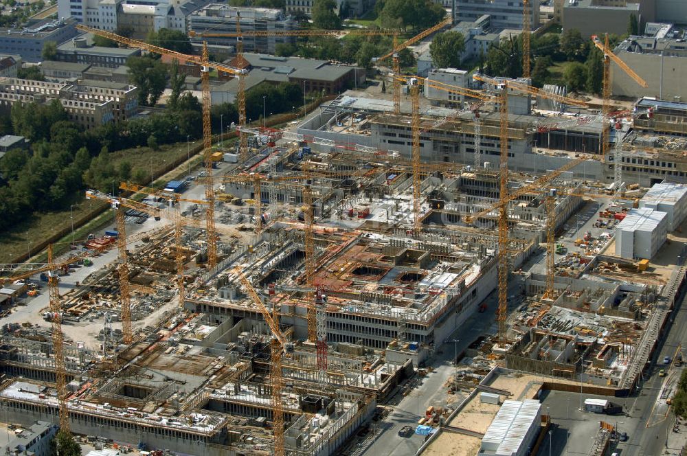 Luftaufnahme Berlin - Baustelle zum BND Neubau im Bezirk Mitte