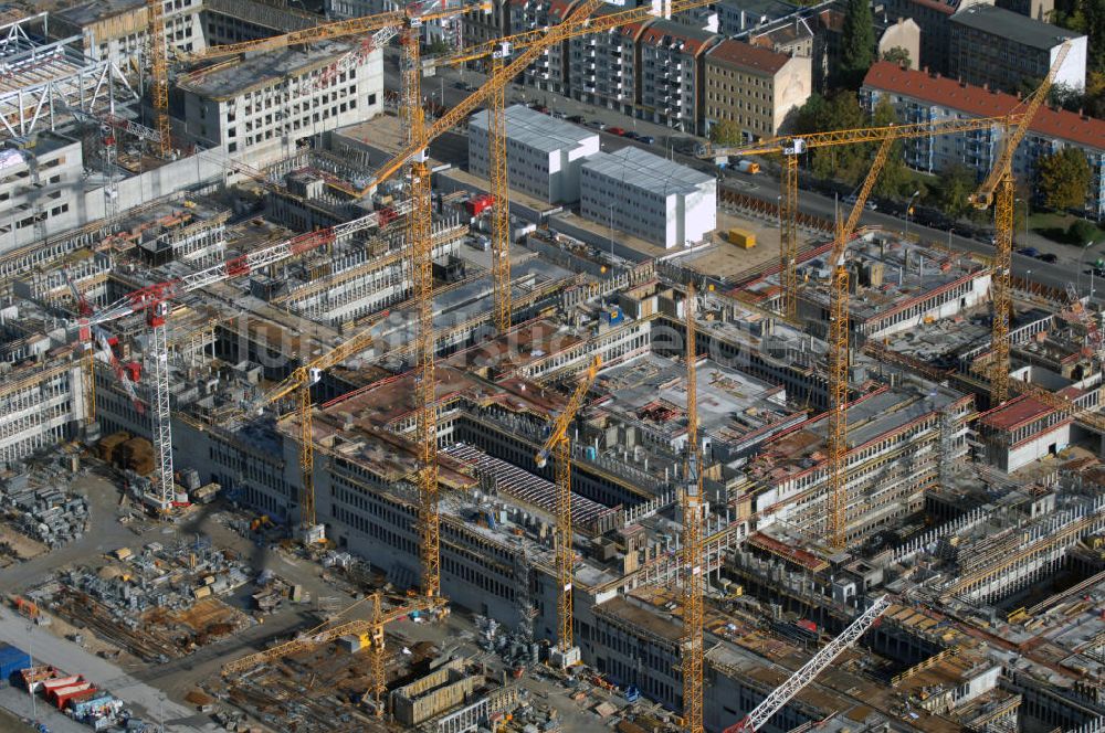 Berlin von oben - Baustelle zum BND Neubau im Bezirk Mitte