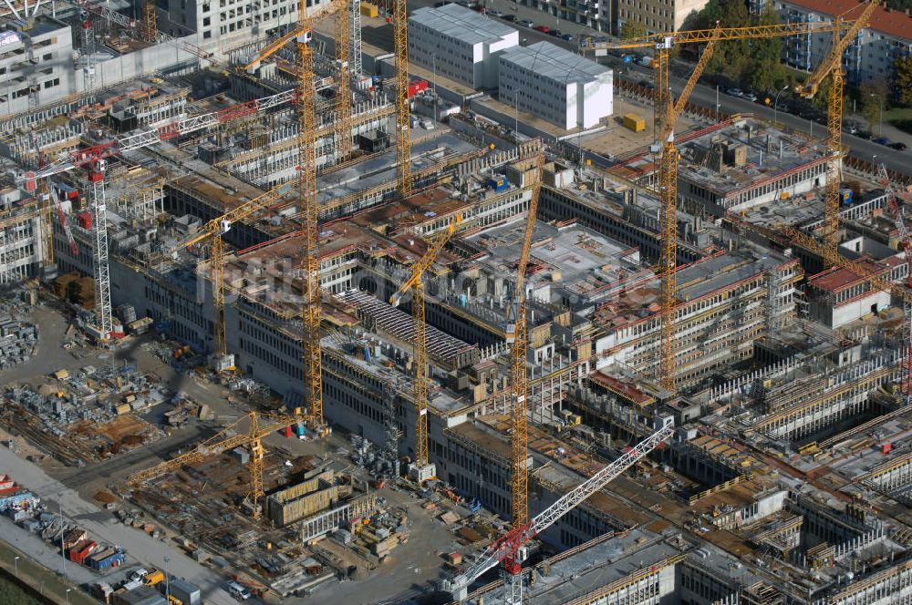 Berlin aus der Vogelperspektive: Baustelle zum BND Neubau im Bezirk Mitte