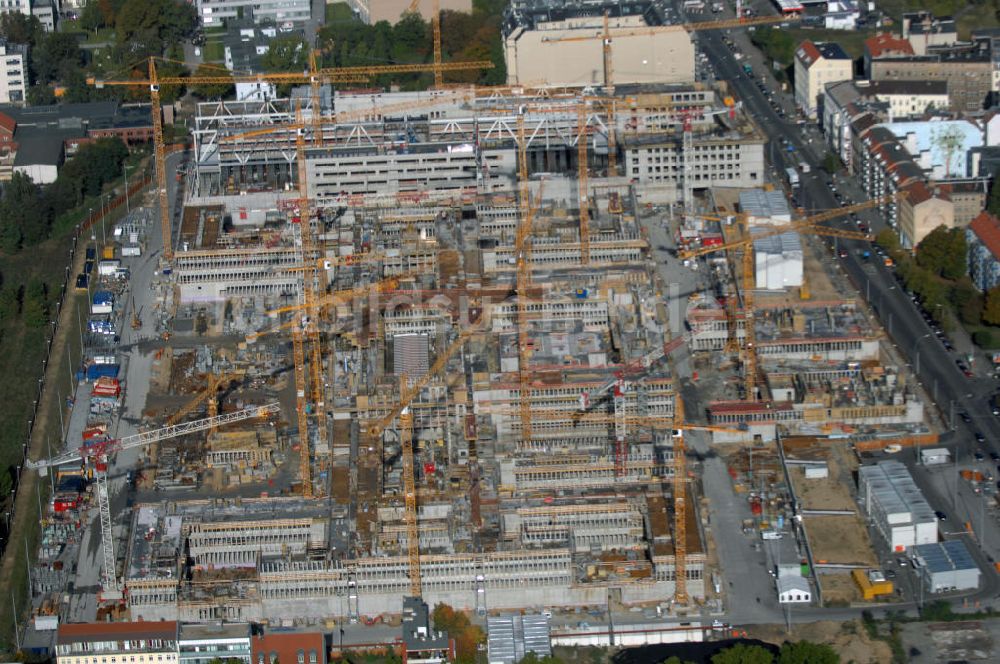 Berlin aus der Vogelperspektive: Baustelle zum BND Neubau im Bezirk Mitte