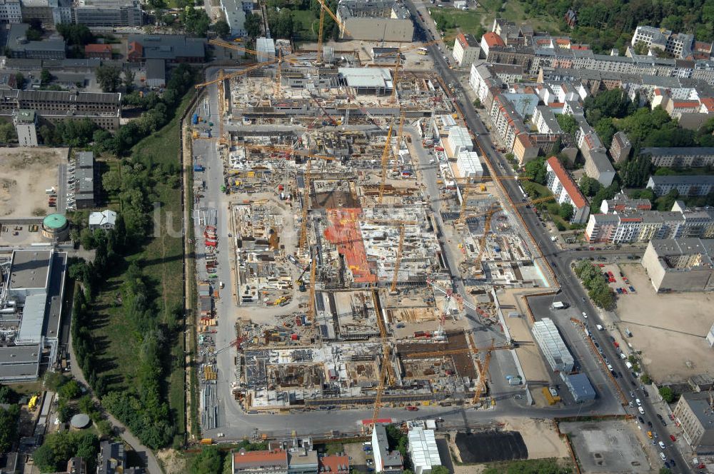 Berlin von oben - Baustelle zum BND Neubau im Bezirk Mitte