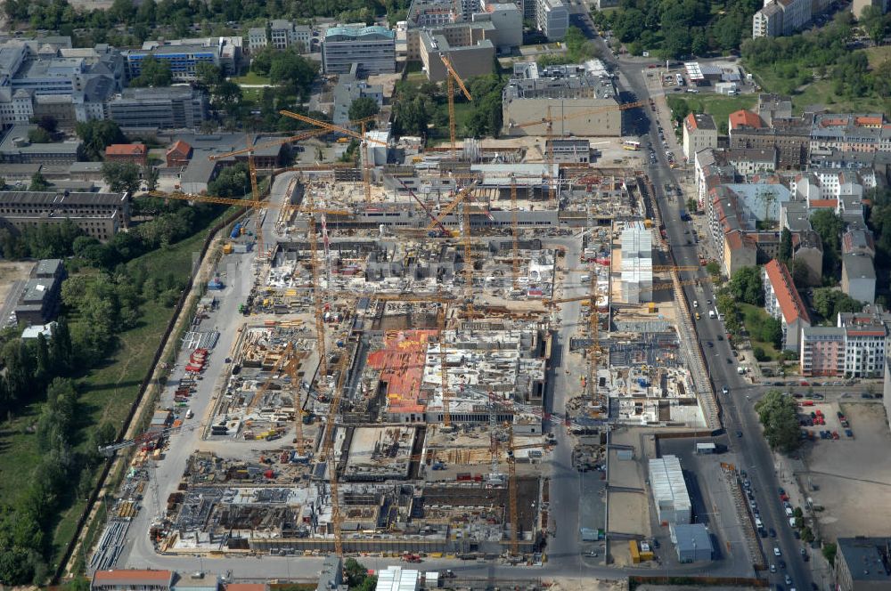 Luftbild Berlin - Baustelle zum BND Neubau im Bezirk Mitte