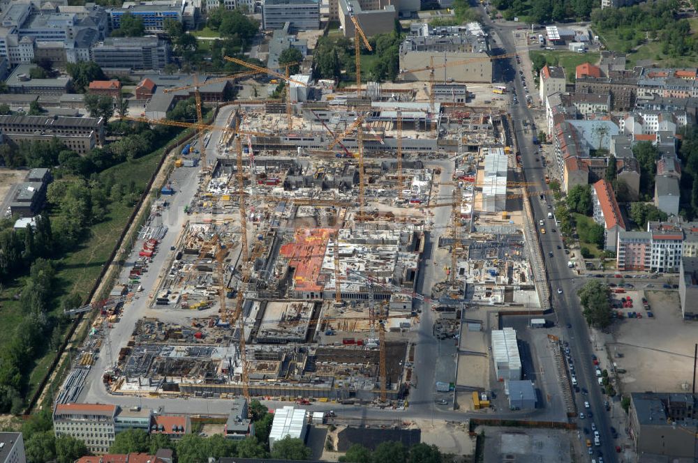 Luftaufnahme Berlin - Baustelle zum BND Neubau im Bezirk Mitte