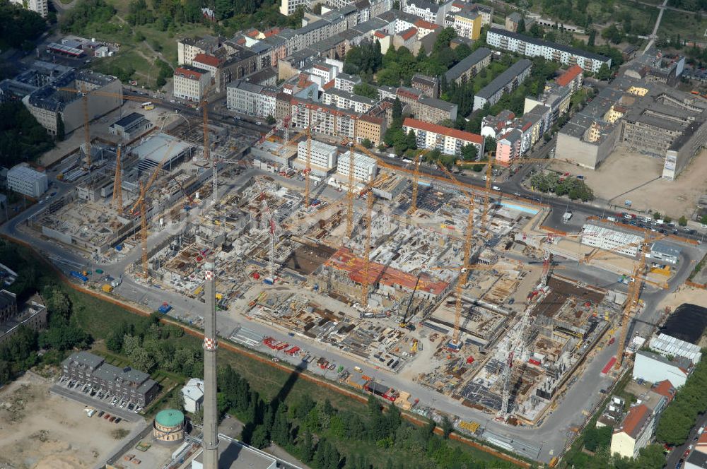 Berlin von oben - Baustelle zum BND Neubau im Bezirk Mitte