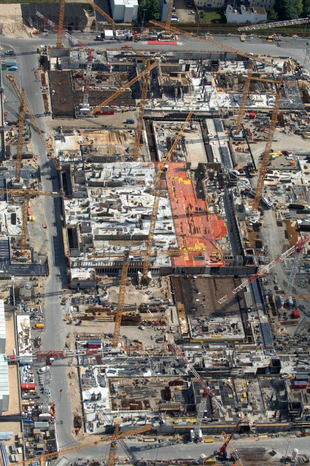 Berlin aus der Vogelperspektive: Baustelle zum BND Neubau im Bezirk Mitte