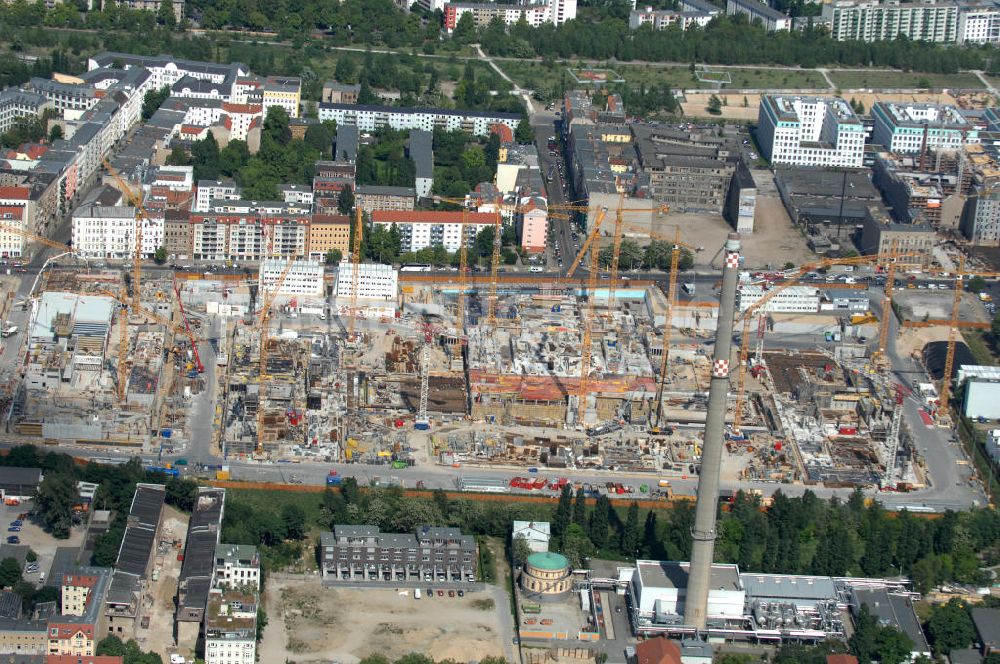 Berlin von oben - Baustelle zum BND Neubau im Bezirk Mitte