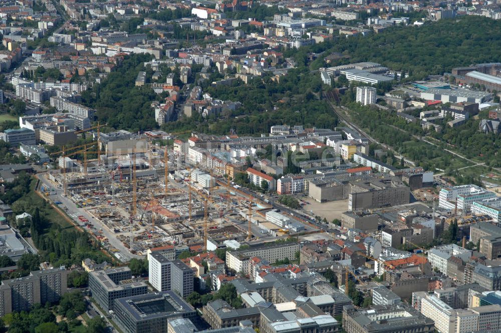 Berlin aus der Vogelperspektive: Baustelle zum BND Neubau im Bezirk Mitte