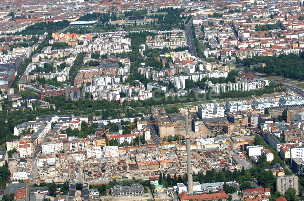 Berlin aus der Vogelperspektive: Baustelle zum BND Neubau im Bezirk Mitte