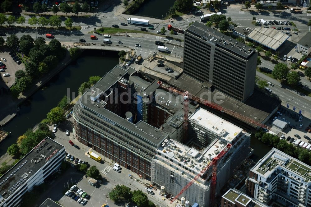 Luftbild Hamburg - Baustelle zum Erweiterungsbau der Adolf Lupp GmbH + Co KG in Hamburg