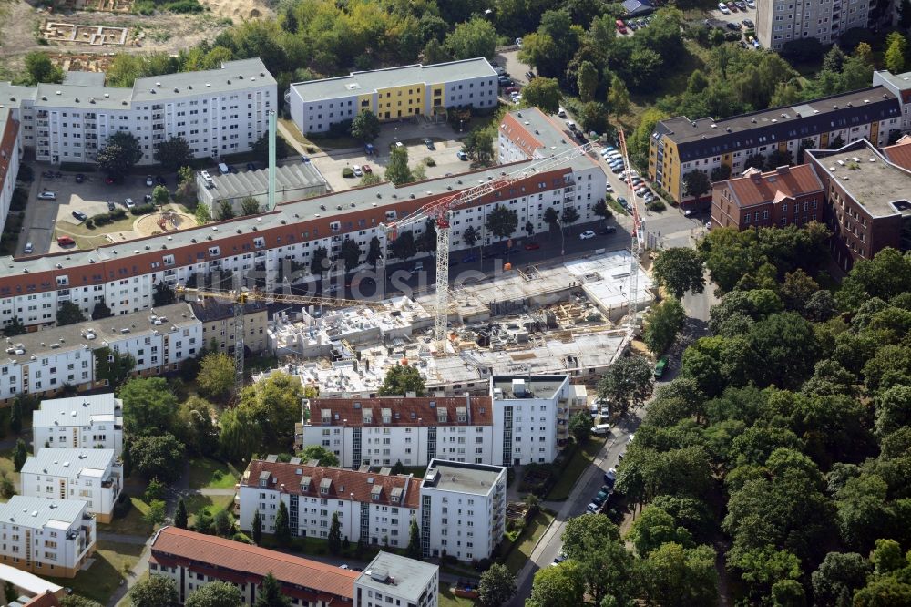 Luftaufnahme Berlin Köpenick - Baustelle zum KÖWOGE- Wohnungsneubau an der Glienicker Ecke Adlershofer Straße in Köpenick in Berlin