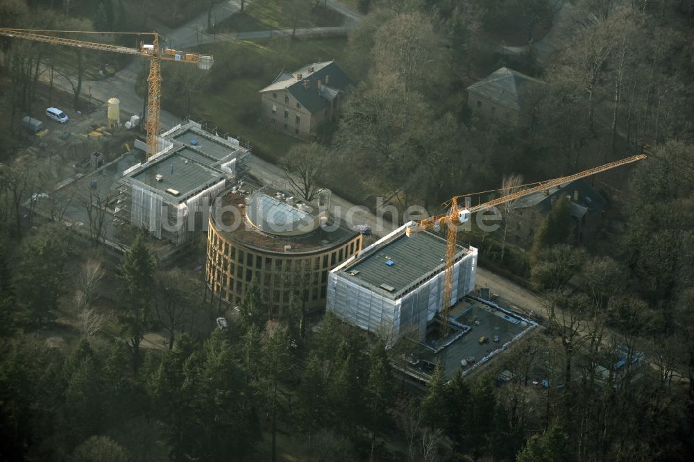 Potsdam von oben - Baustelle zum Neubau am Alfred-Wegener-Institut in Potsdam im Bundesland Brandenburg