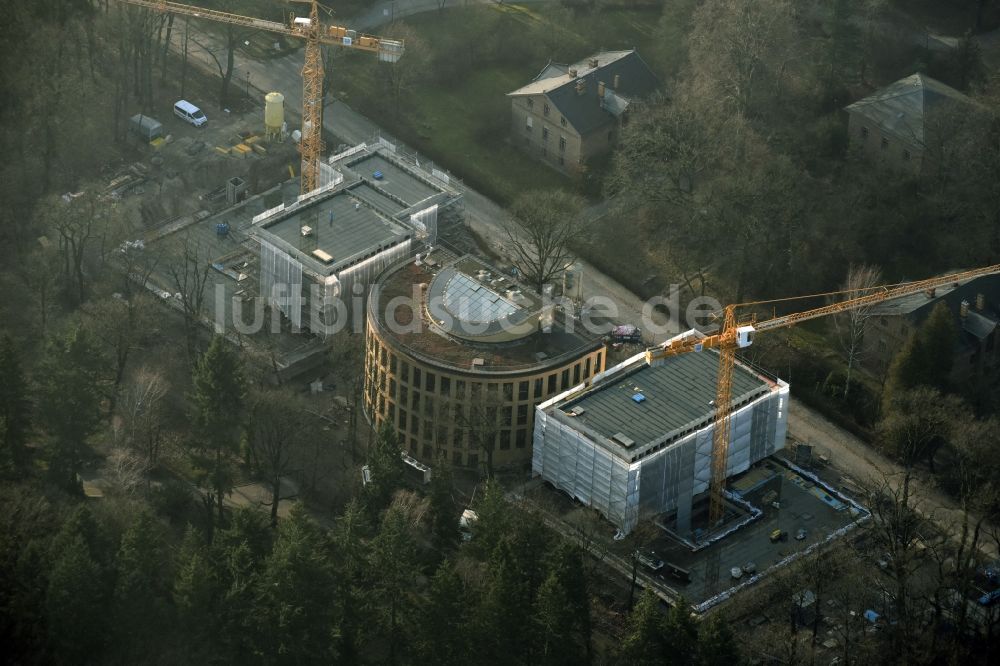 Potsdam aus der Vogelperspektive: Baustelle zum Neubau am Alfred-Wegener-Institut in Potsdam im Bundesland Brandenburg