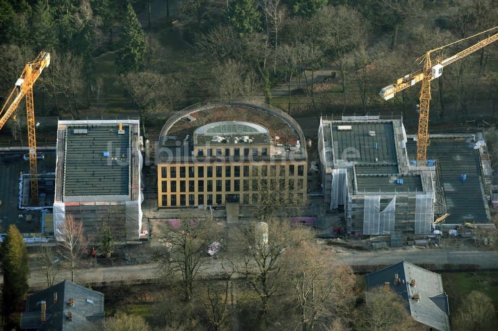 Luftaufnahme Potsdam - Baustelle zum Neubau am Alfred-Wegener-Institut in Potsdam im Bundesland Brandenburg