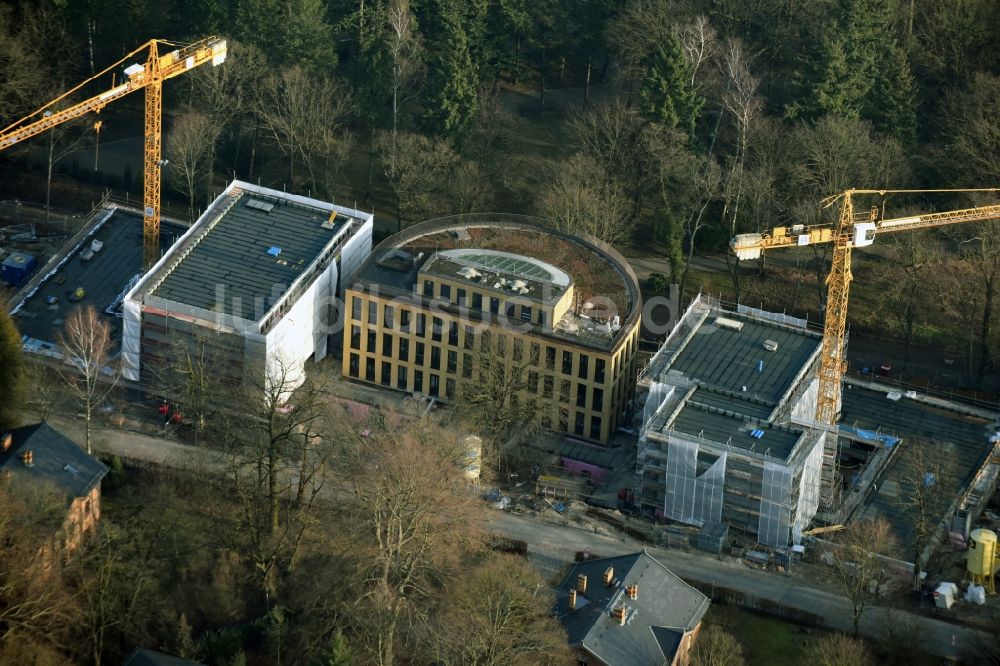 Potsdam von oben - Baustelle zum Neubau am Alfred-Wegener-Institut in Potsdam im Bundesland Brandenburg