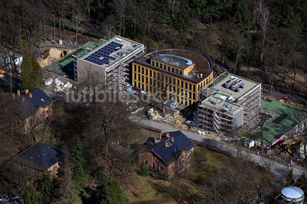 Potsdam aus der Vogelperspektive: Baustelle zum Neubau am Alfred-Wegener-Institut in Potsdam im Bundesland Brandenburg