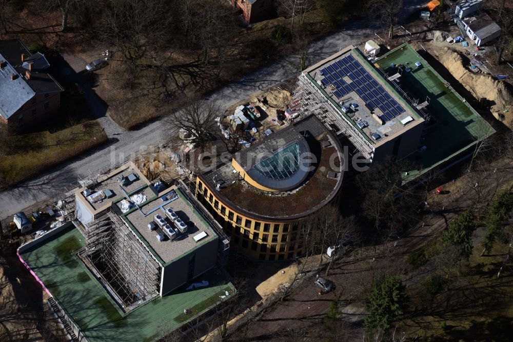 Potsdam von oben - Baustelle zum Neubau am Alfred-Wegener-Institut in Potsdam im Bundesland Brandenburg