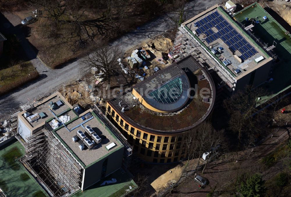 Luftaufnahme Potsdam - Baustelle zum Neubau am Alfred-Wegener-Institut in Potsdam im Bundesland Brandenburg