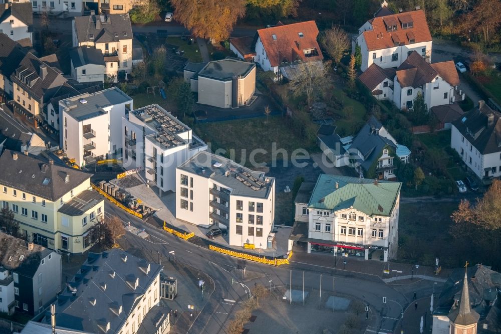 Arnsberg aus der Vogelperspektive: Baustelle zum Neubau von Apartments in Arnsberg im Bundesland Nordrhein-Westfalen