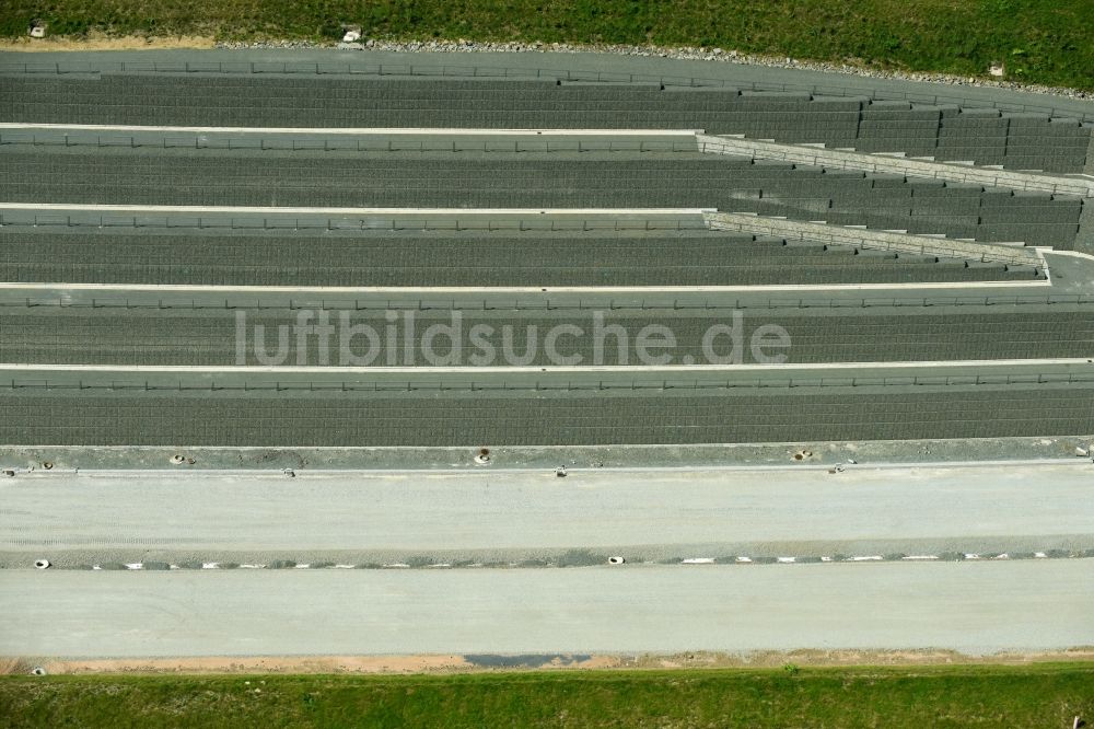 Luftaufnahme Nuttlar - Baustelle zum Neubau am Autobahn- Streckenverlauf der BAB A46 in Nuttlar im Bundesland Nordrhein-Westfalen, Deutschland