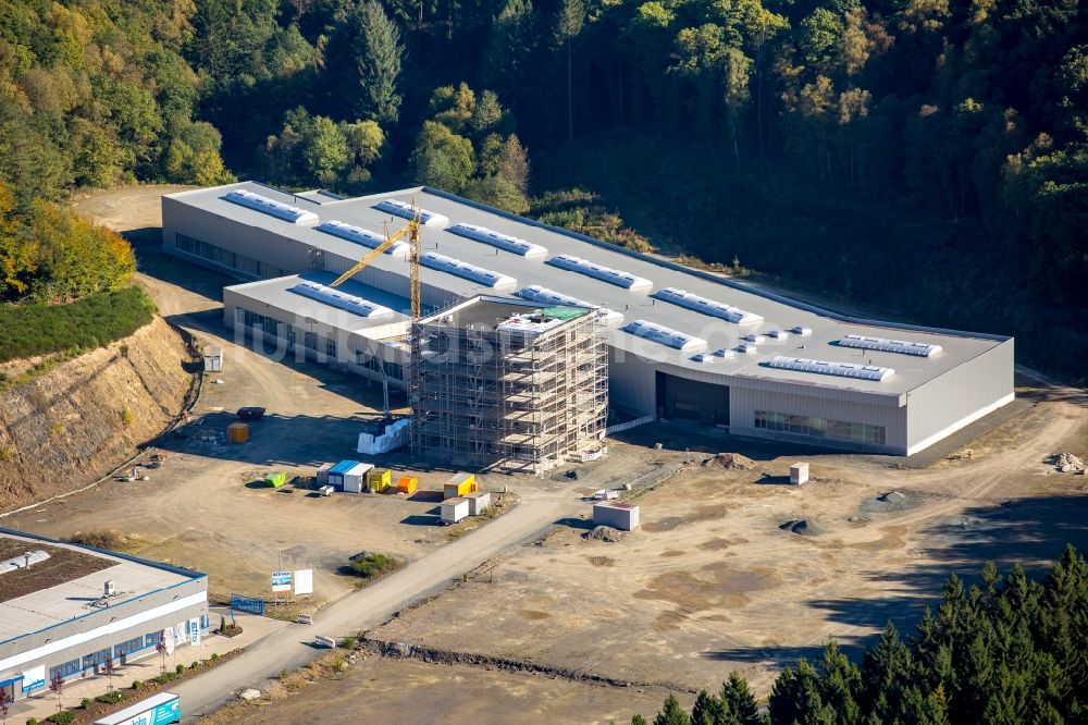 Siegen von oben - Baustelle zum Neubau der BEEWEN GmbH & Co. KG in Siegen im Bundesland Nordrhein-Westfalen