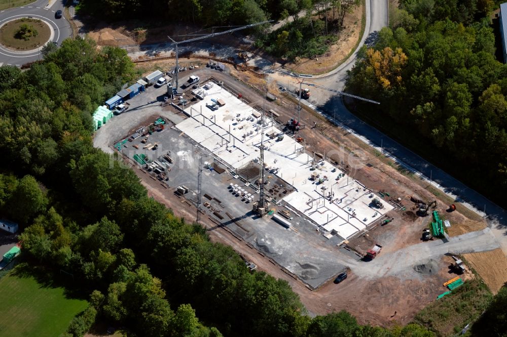 Lauda-Königshofen von oben - Baustelle zum Neubau einer Behinderten- Werkstatt und Fördereinrichtung in Lauda-Königshofen im Bundesland Baden-Württemberg, Deutschland