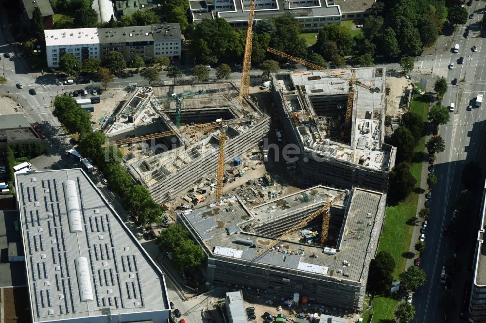 Hamburg von oben - Baustelle zum Neubau einer Berufschule in Hamburg