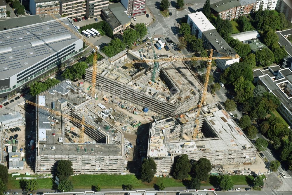 Hamburg aus der Vogelperspektive: Baustelle zum Neubau einer Berufschule in Hamburg