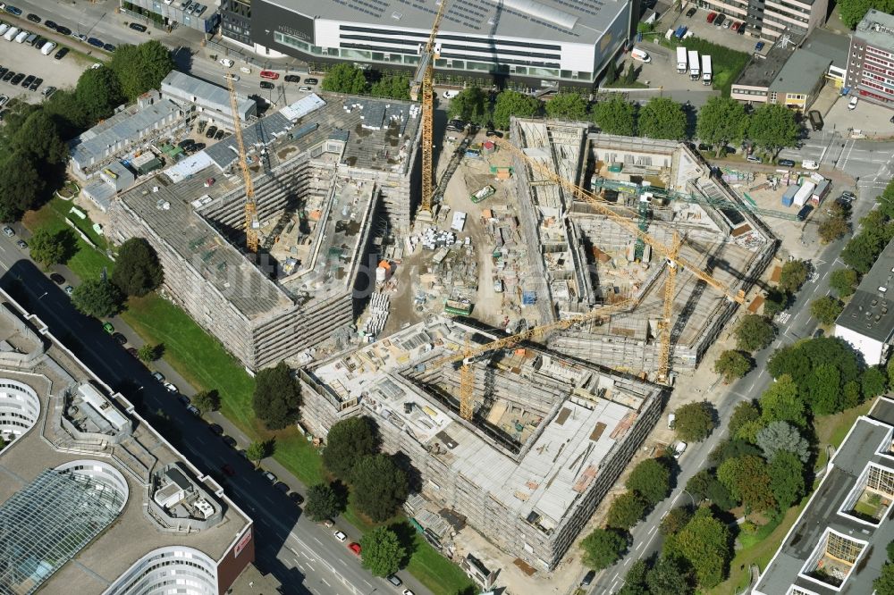 Luftaufnahme Hamburg - Baustelle zum Neubau einer Berufschule in Hamburg