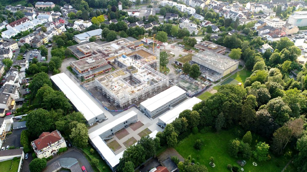 Siegburg aus der Vogelperspektive: Baustelle zum Neubau des Bildungs Campus Schulzentrum Neuenhof - Stadtische Gesamtschule am Michaelsberg in Siegburg im Bundesland Nordrhein-Westfalen, Deutschland