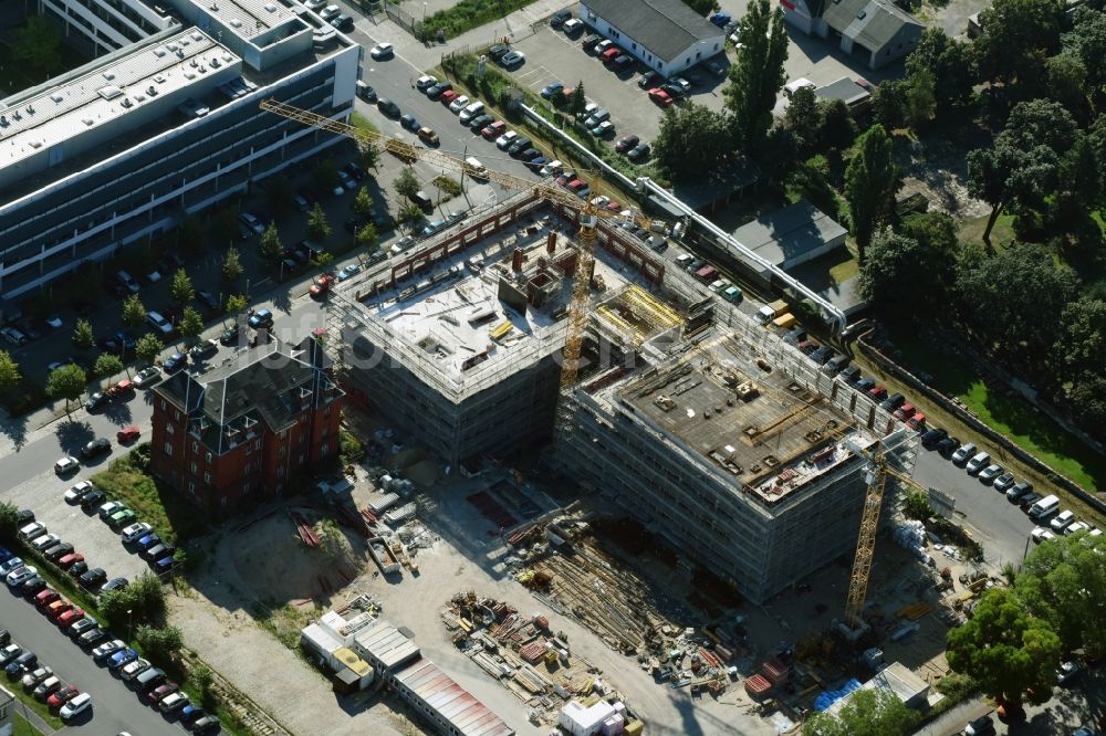 Dresden aus der Vogelperspektive: Baustelle zum Neubau des Biotech-Gründerzentrums in Dresden im Bundesland Sachsen