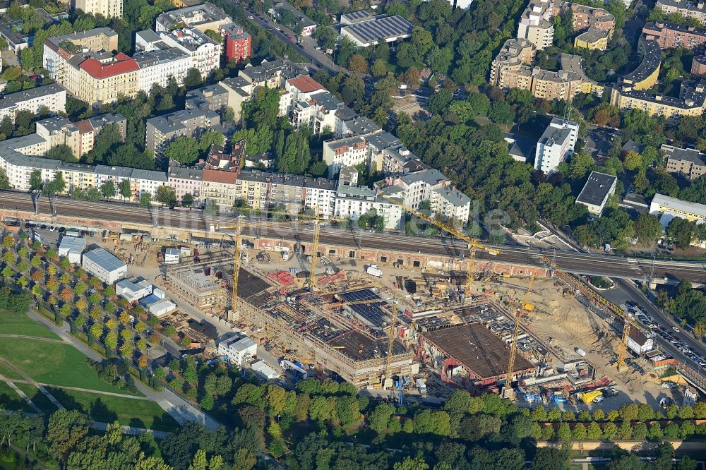 Berlin Moabit von oben - Baustelle zum Neubau des BMI Bundesministerium des Innern der Bundes- Hauptstadt Berlin am Regierungsviertel Spreebogen in Moabit