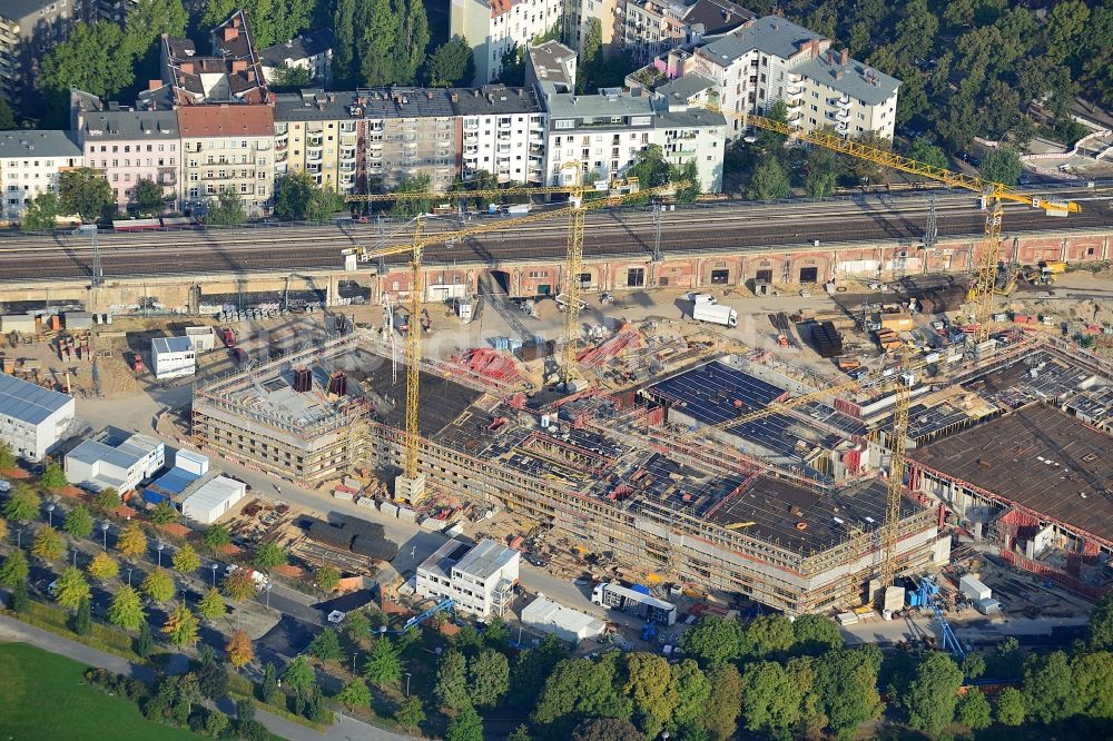 Luftbild Berlin Moabit - Baustelle zum Neubau des BMI Bundesministerium des Innern der Bundes- Hauptstadt Berlin am Regierungsviertel Spreebogen in Moabit