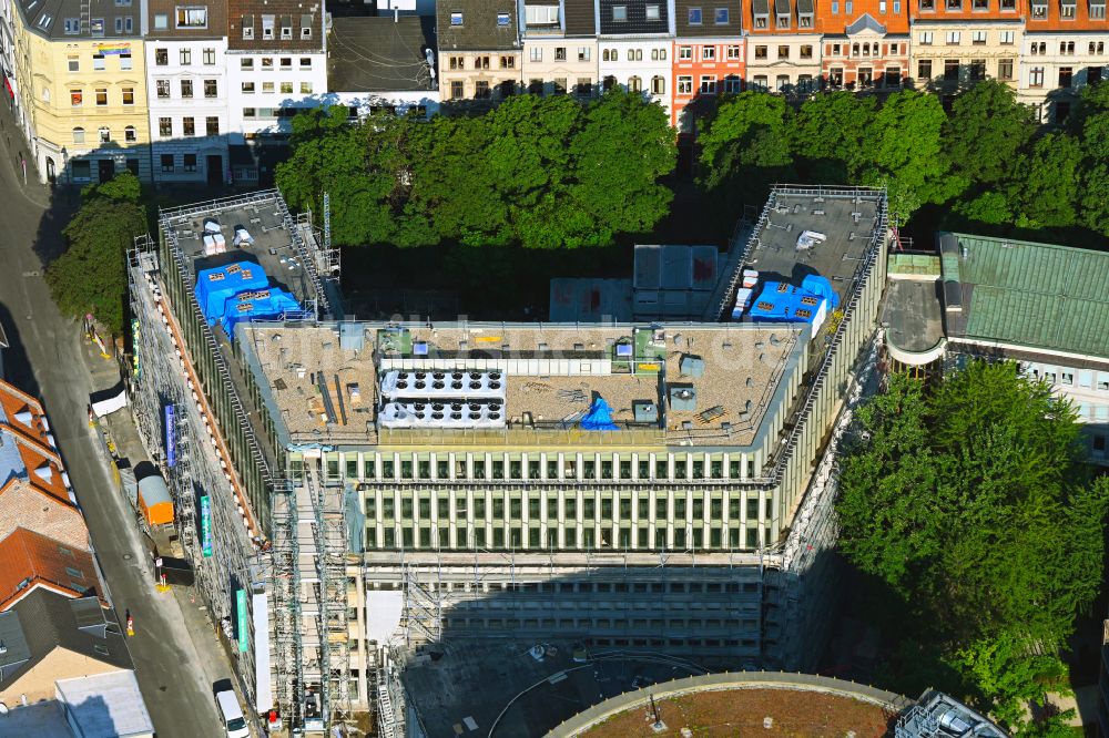 Köln von oben - Baustelle zum Neubau eines Büro- und Geschäftshaus- Ensemble gerling garden in Köln im Bundesland Nordrhein-Westfalen, Deutschland