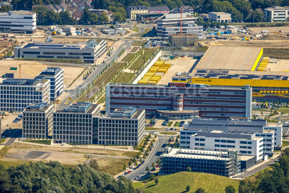 Bochum von oben - Baustelle zum Neubau eines Büro- und Geschäftshaus- Ensemble O-Werk- Campus in Bochum im Bundesland Nordrhein-Westfalen, Deutschland