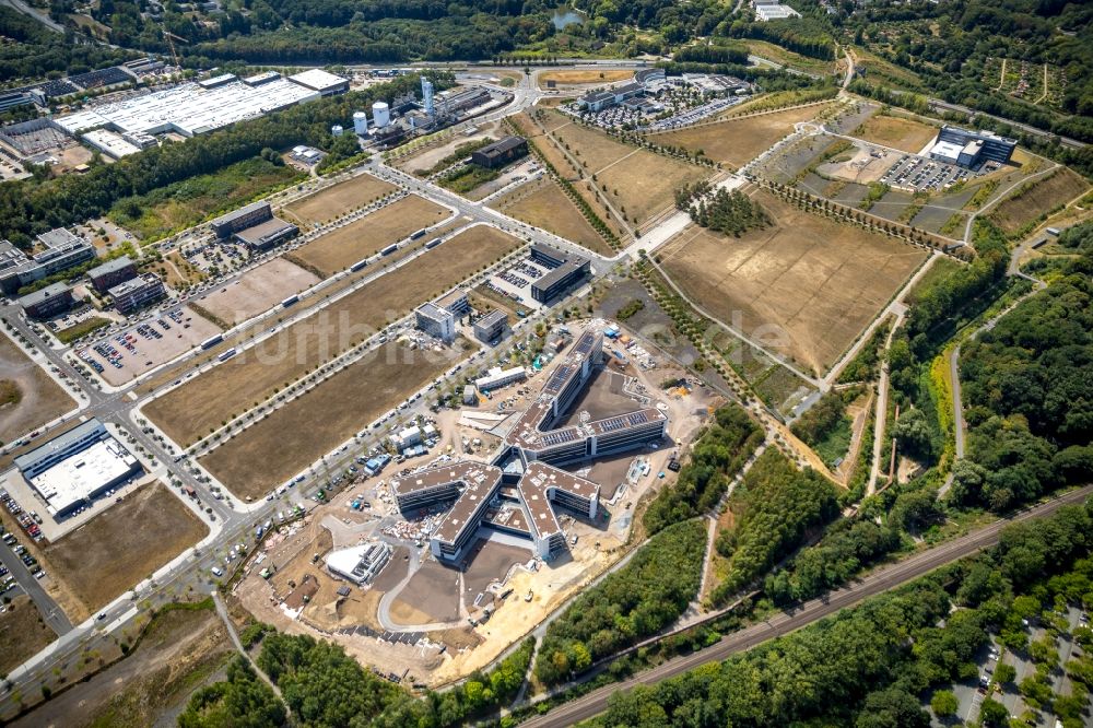 Luftbild Dortmund - Baustelle zum Neubau eines Büro- und Geschäftshauses der Amprion GmbH im Technologiepark Phoenix-West im Ortsteil Hörde in Dortmund im Bundesland Nordrhein-Westfalen