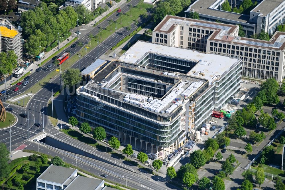 Bonn von oben - Baustelle zum Neubau eines Büro- und Geschäftshauses GIZ-Campus in Bonn im Bundesland Nordrhein-Westfalen, Deutschland