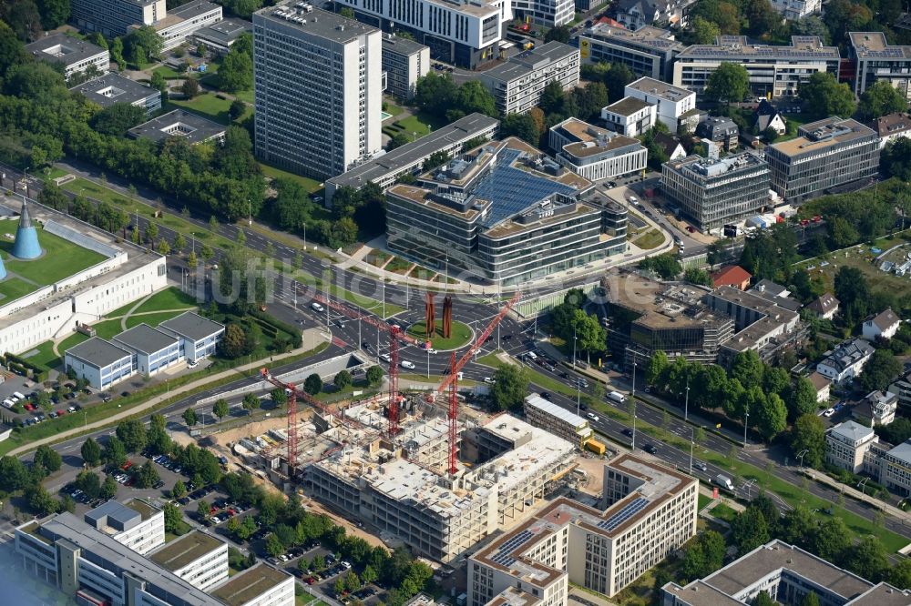 Luftaufnahme Bonn - Baustelle zum Neubau eines Büro- und Geschäftshauses GIZ-Campus an der Friedrich-Ebert-Allee in Bonn im Bundesland Nordrhein-Westfalen, Deutschland