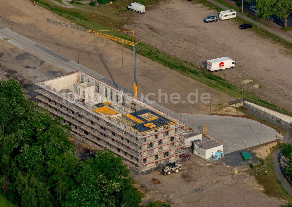 Luftbild Bochum - Baustelle zum Neubau eines Büro- und Geschäftshauses der Kultur Ruhr GmbH in Bochum im Bundesland Nordrhein-Westfalen