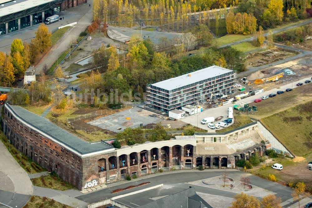 Luftbild Bochum - Baustelle zum Neubau eines Büro- und Geschäftshauses der Kultur Ruhr GmbH in Bochum im Bundesland Nordrhein-Westfalen