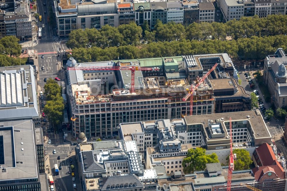 Düsseldorf aus der Vogelperspektive: Baustelle zum Neubau eines Büro- und Geschäftshauses KÖ-QUARTIER in Düsseldorf im Bundesland Nordrhein-Westfalen, Deutschland