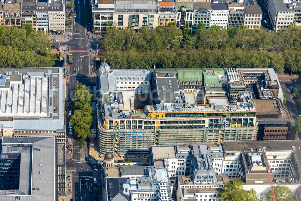 Düsseldorf aus der Vogelperspektive: Baustelle zum Neubau eines Büro- und Geschäftshauses KÖ-QUARTIER in Düsseldorf im Bundesland Nordrhein-Westfalen, Deutschland