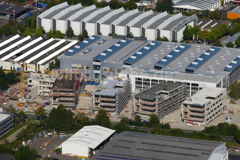 Göttingen von oben - Baustelle zum Neubau eines Büro- und Geschäftshauses des Unternehmens Sartorius in Göttingen im Bundesland Niedersachsen