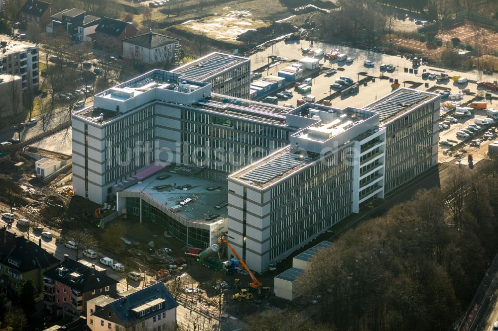 Luftbild Bochum - Baustelle zum Neubau eines Büro- und Geschäftshauses der Vonovia Zentrale in Bochum im Bundesland Nordrhein-Westfalen